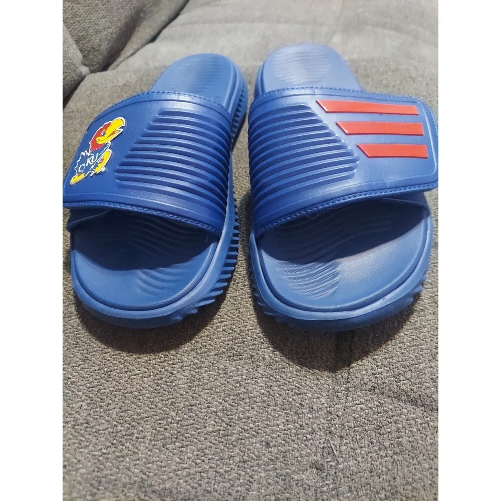 ADIDAS Mens ALPHABOUNCE 2.0 Kansas Jayhawks  Sandals Slides Sz. 9 Royal Blue